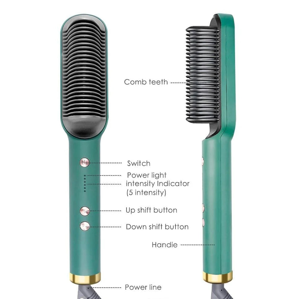 Smooth Electric Hair Straightener Comb Brush